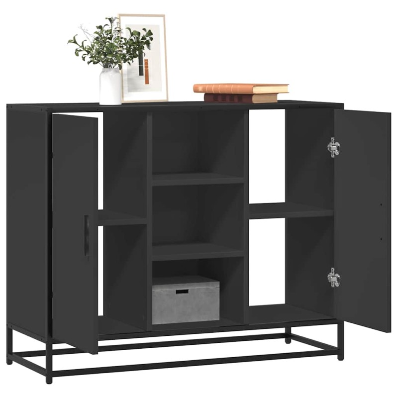 vidaXL Μπουφές Μαύρος 92x35x76 εκ. από Επεξεργασμένο Ξύλο