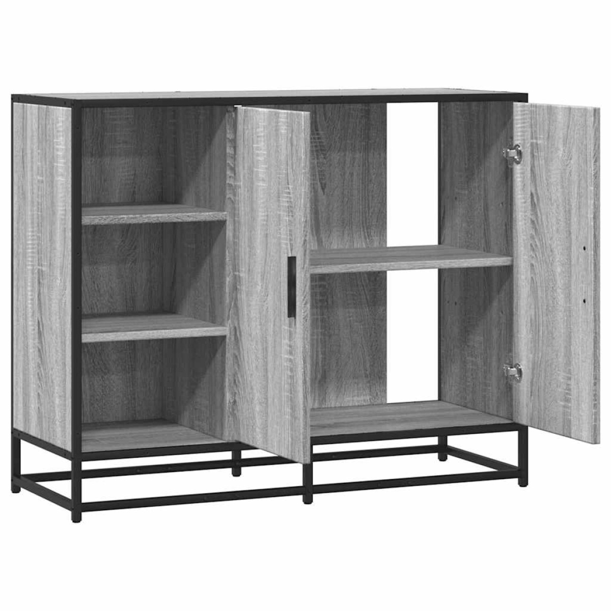 vidaXL Sideboard Γκρι Sonoma 92x35x76 cm Ξύλινο μηχανουργικό ξύλο
