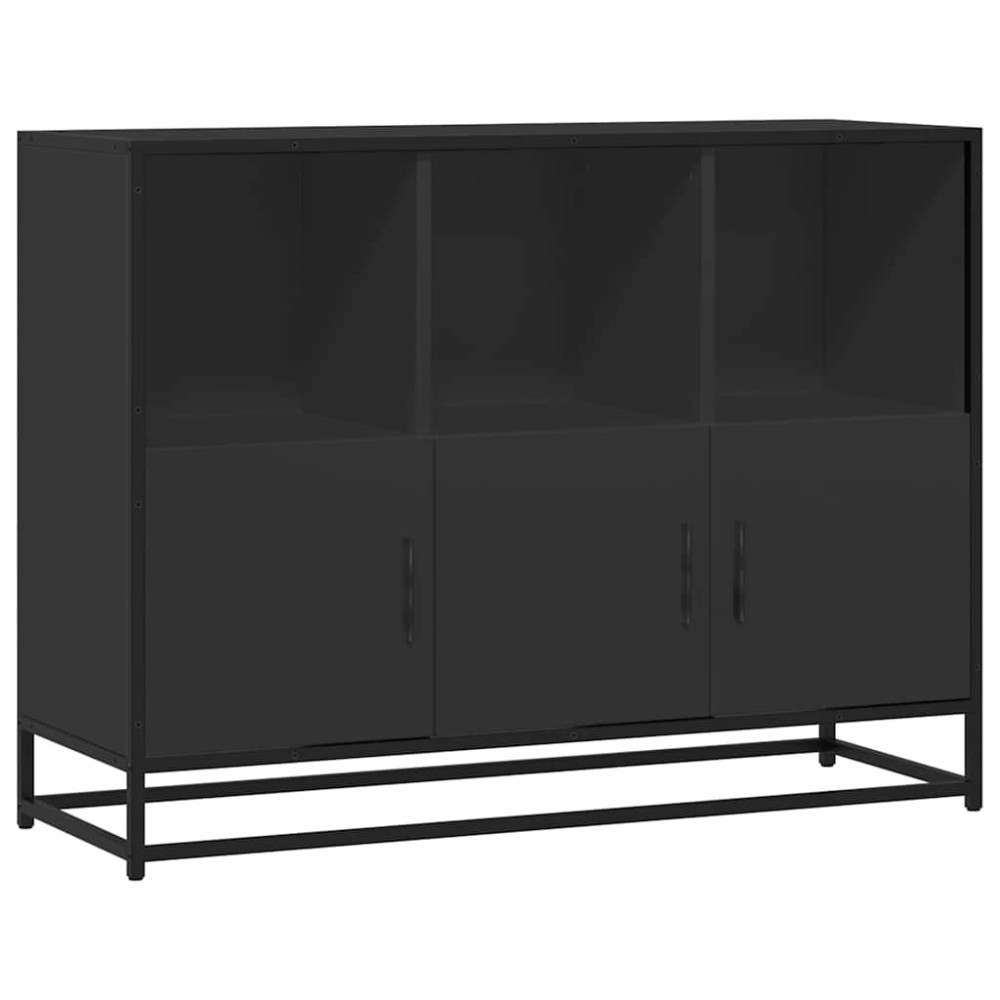 vidaXL Μπουφές Μαύρος 100x35x76 εκ. από Επεξεργασμένο Ξύλο