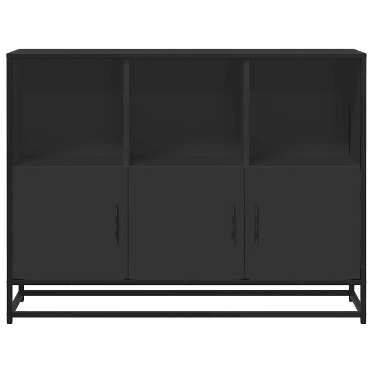 vidaXL Μπουφές Μαύρος 100x35x76 εκ. από Επεξεργασμένο Ξύλο