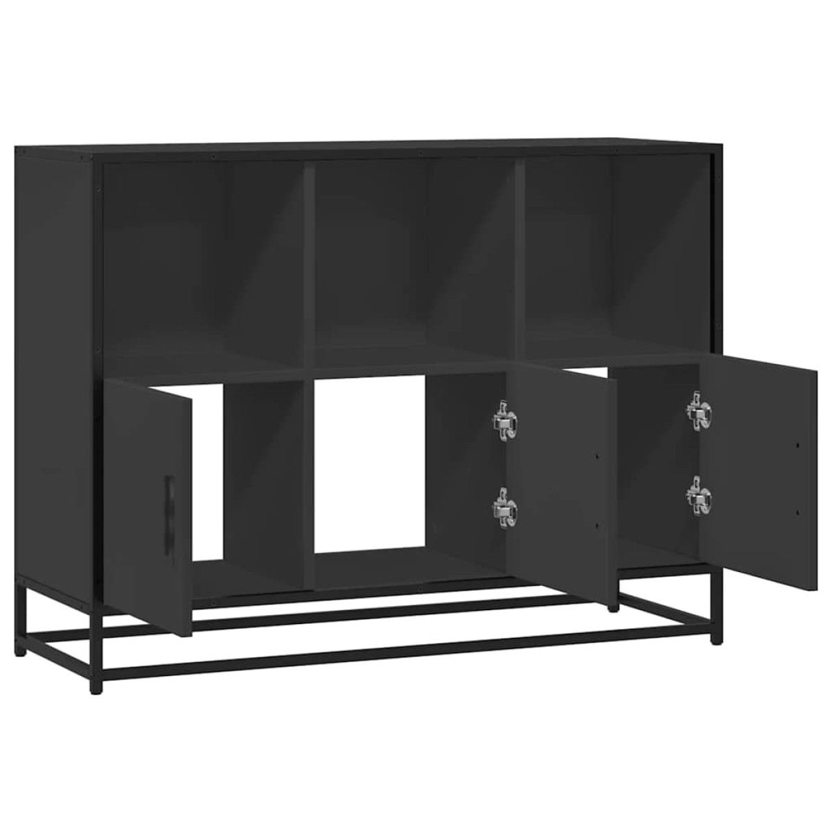 vidaXL Μπουφές Μαύρος 100x35x76 εκ. από Επεξεργασμένο Ξύλο