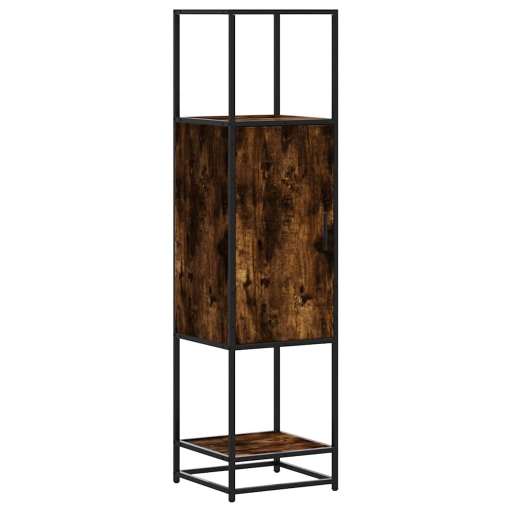 vidaXL Highboard Καπνιστή δρυς Κατασκευασμένο ξύλο και μέταλλο