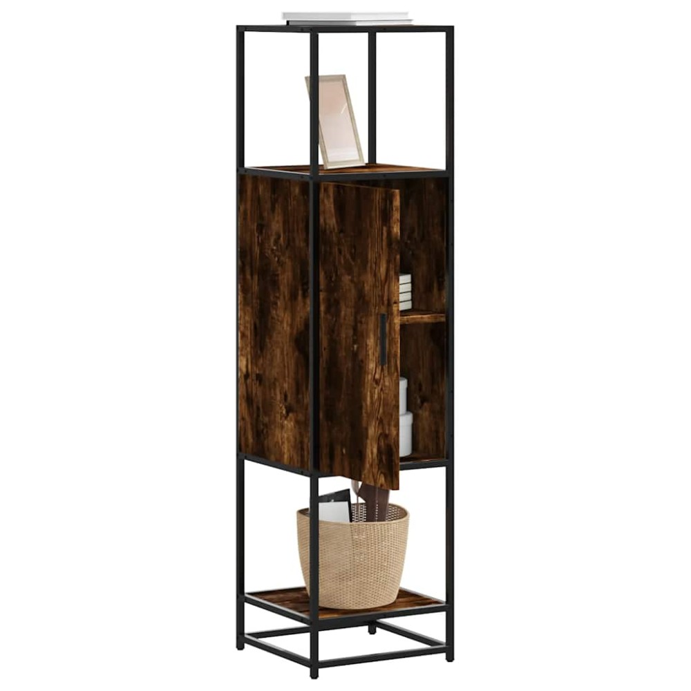 vidaXL Highboard Καπνιστή δρυς Κατασκευασμένο ξύλο και μέταλλο