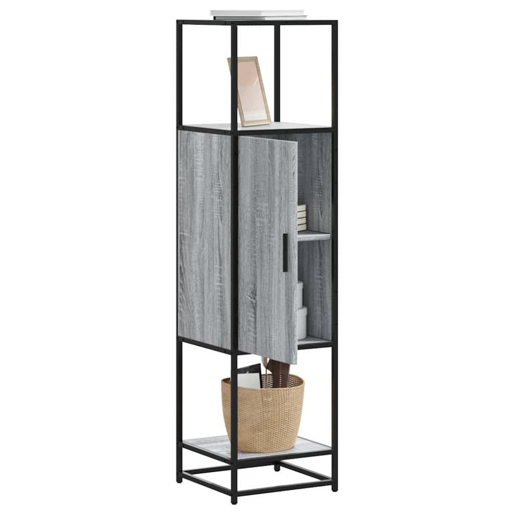 vidaXL Highboard Grey Sonoma Κατασκευασμένο ξύλο και μέταλλο