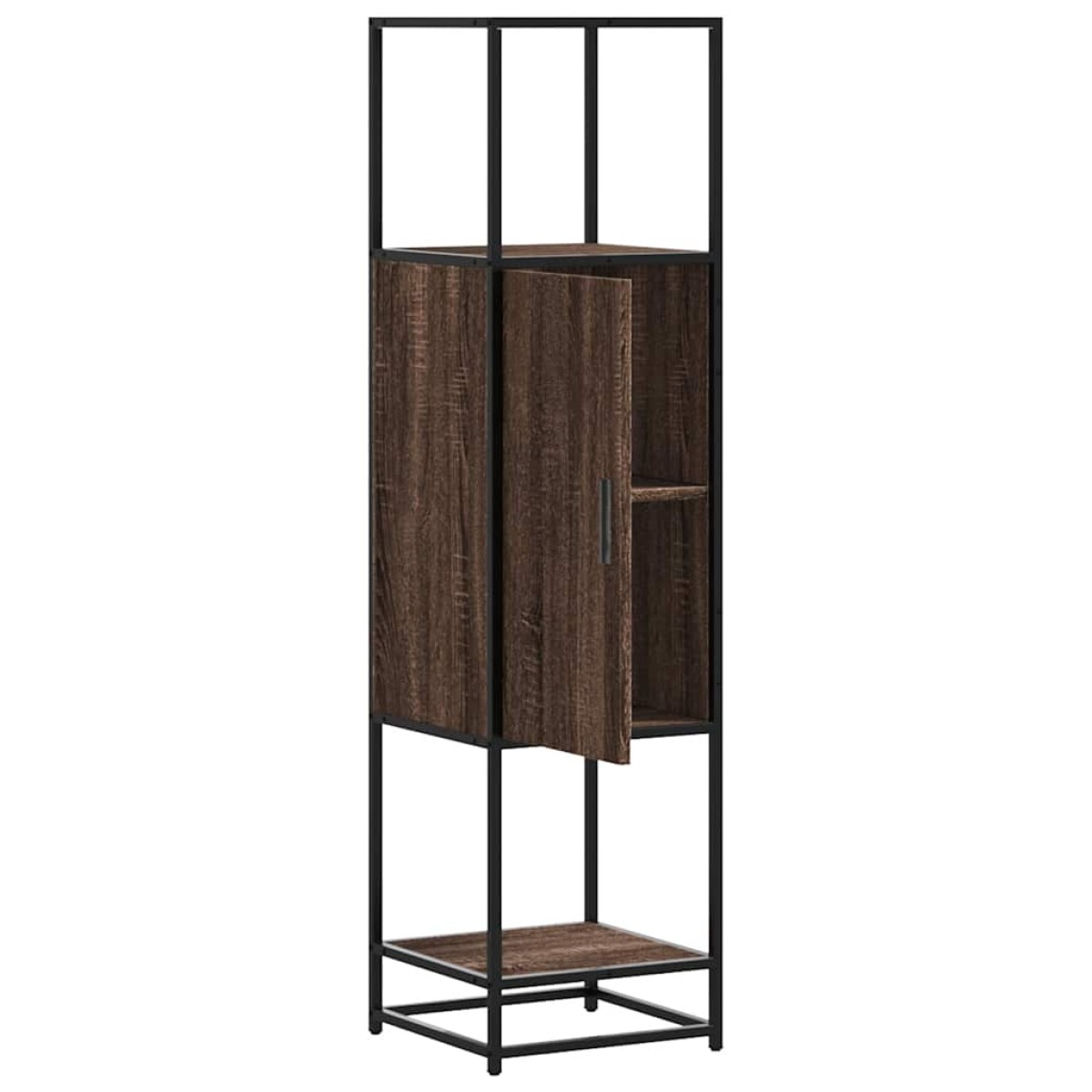 vidaXL Highboard καφέ δρυς Κατασκευασμένο ξύλο και μέταλλο