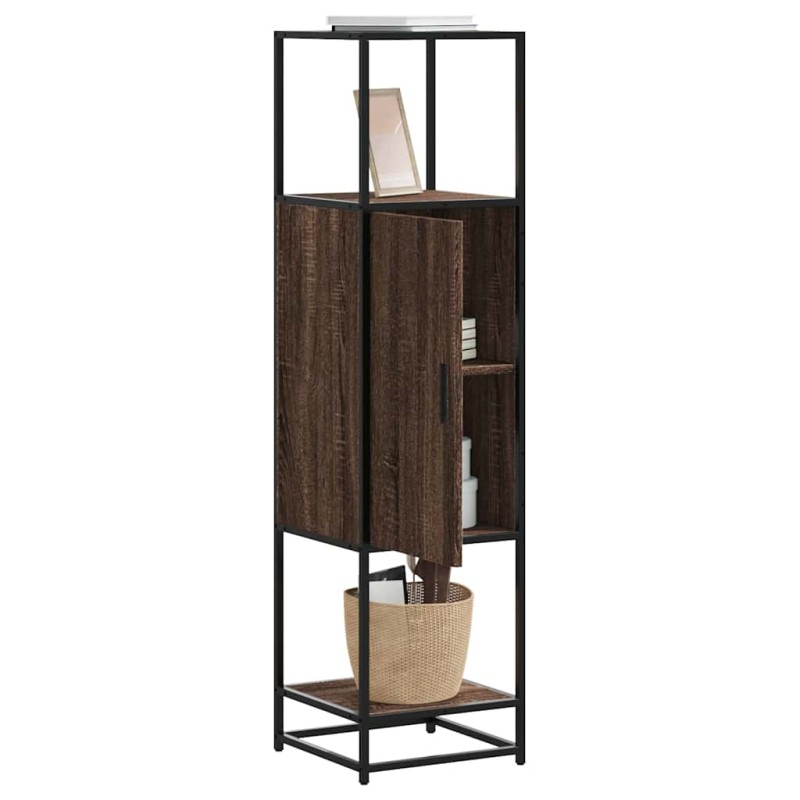 vidaXL Highboard καφέ δρυς Κατασκευασμένο ξύλο και μέταλλο