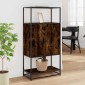 vidaXL Highboard Καπνιστή δρυς 68x35x139 cm Κατασκευασμένο ξύλο