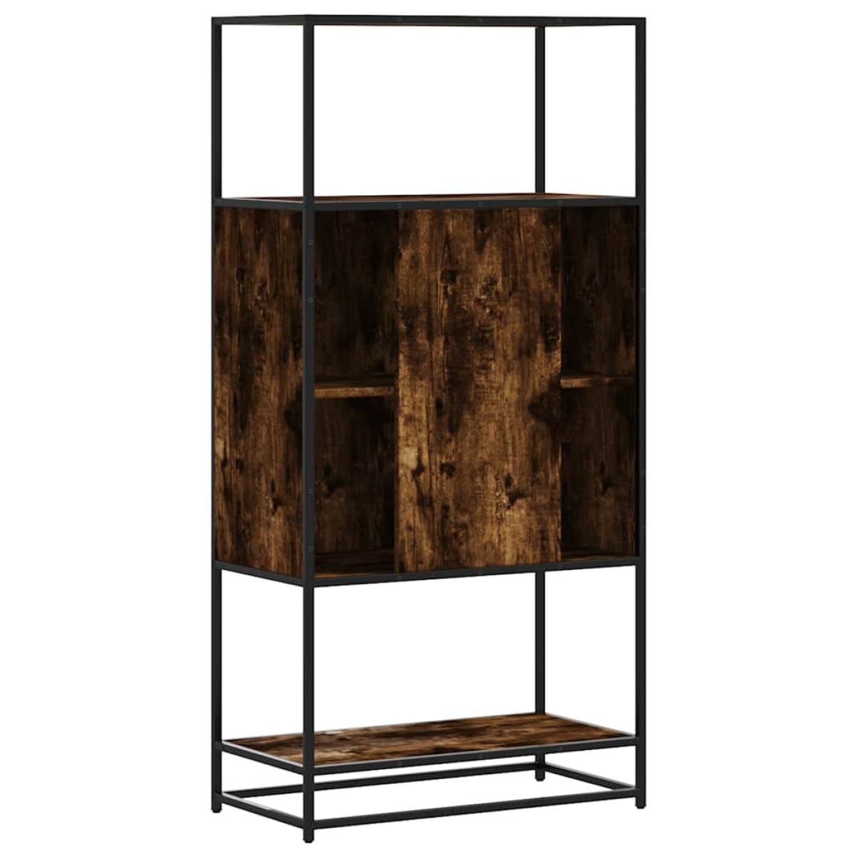 vidaXL Highboard Καπνιστή δρυς 68x35x139 cm Κατασκευασμένο ξύλο