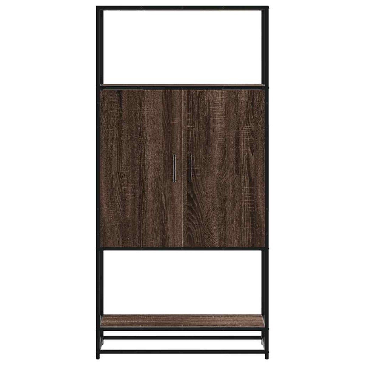 vidaXL Highboard καφέ δρυς Κατασκευασμένο ξύλο και μέταλλο