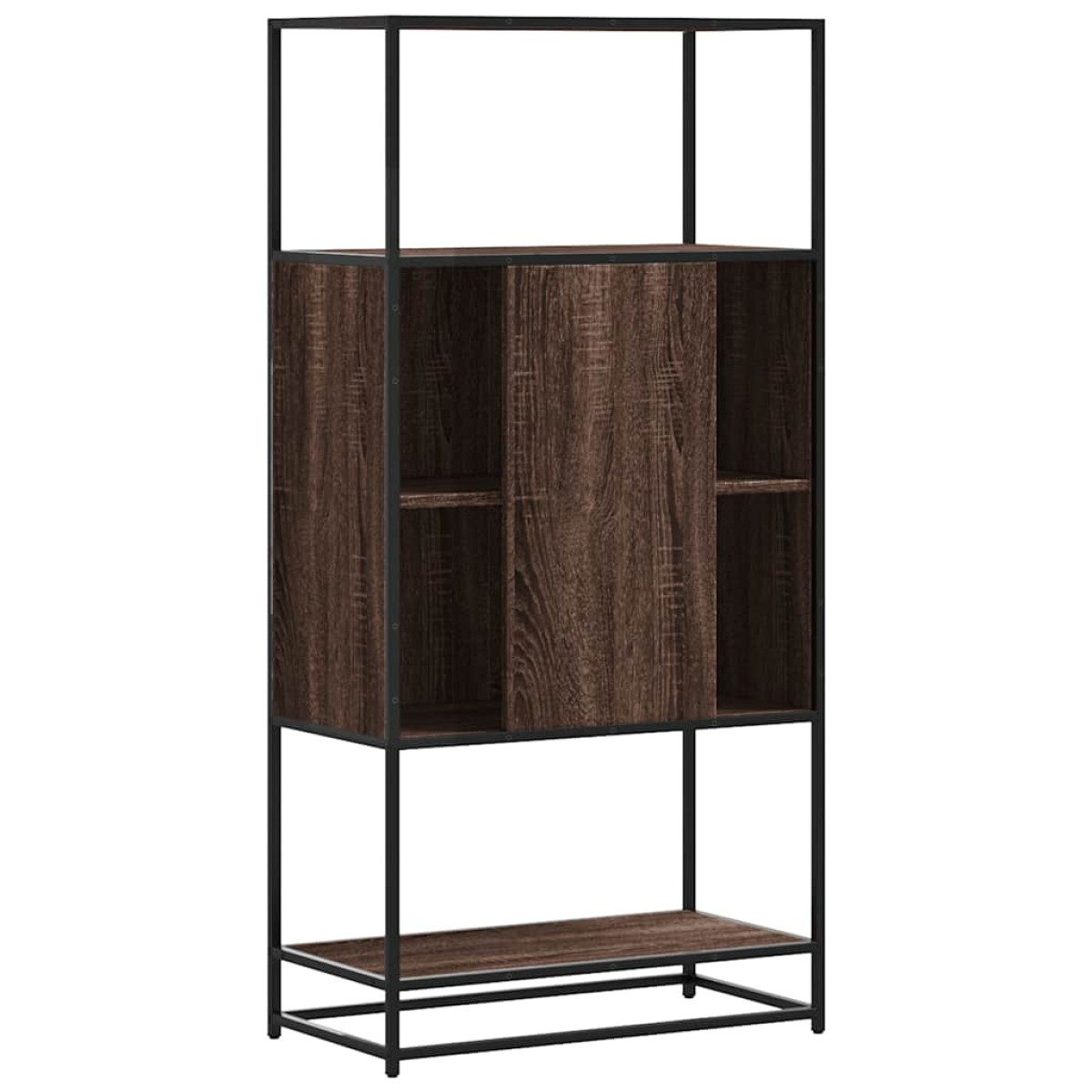 vidaXL Highboard καφέ δρυς Κατασκευασμένο ξύλο και μέταλλο