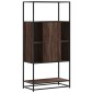 vidaXL Highboard καφέ δρυς Κατασκευασμένο ξύλο και μέταλλο