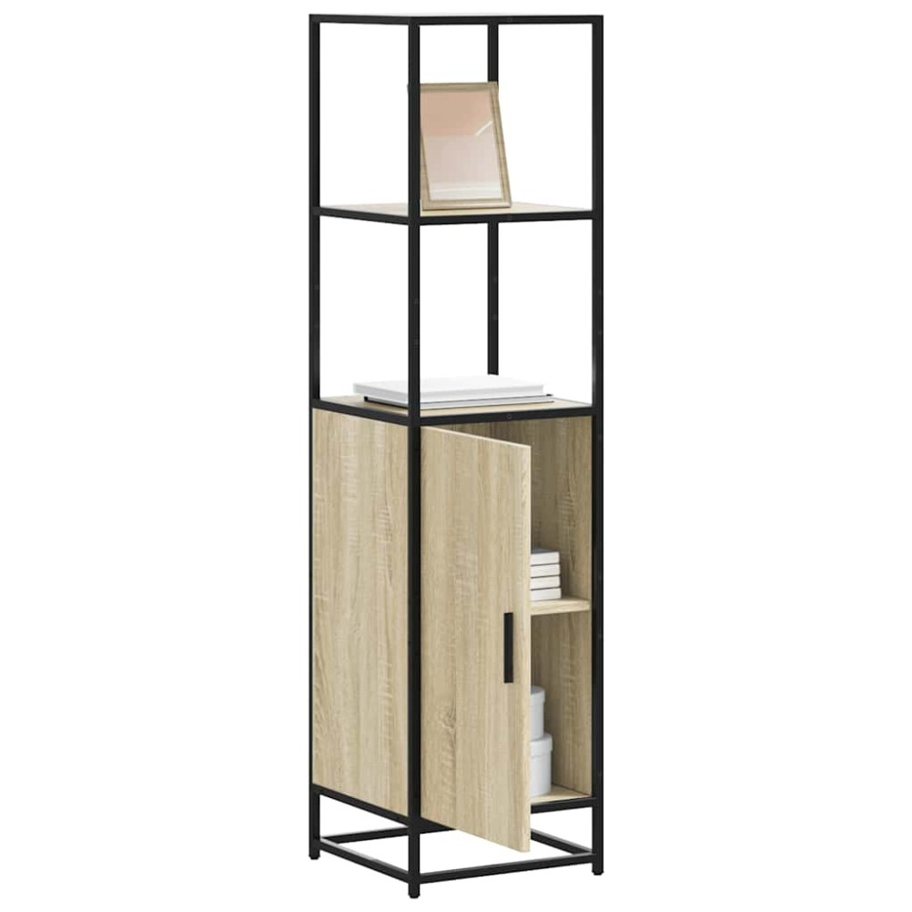 vidaXL Highboard Sonoma Oak Κατασκευασμένο ξύλο και μέταλλο