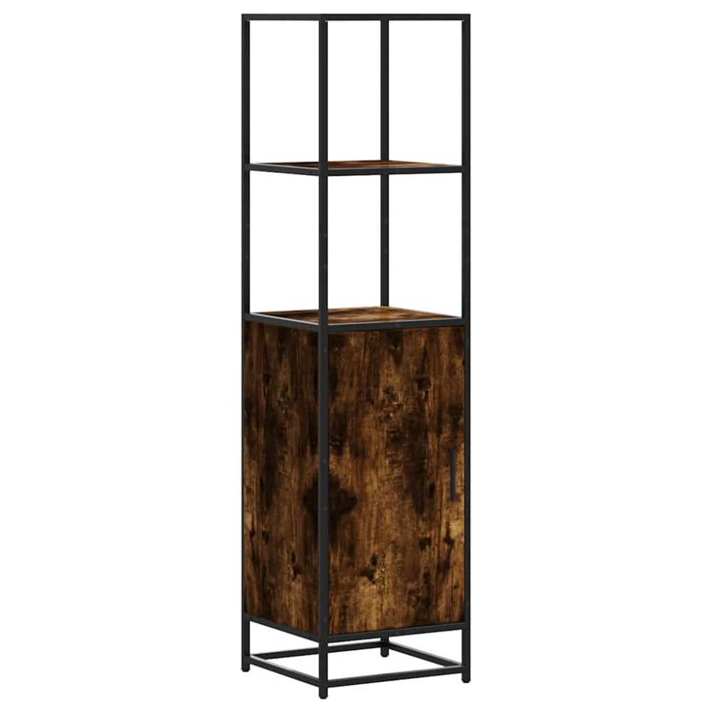 vidaXL Highboard Καπνιστή δρυς Κατασκευασμένο ξύλο και μέταλλο