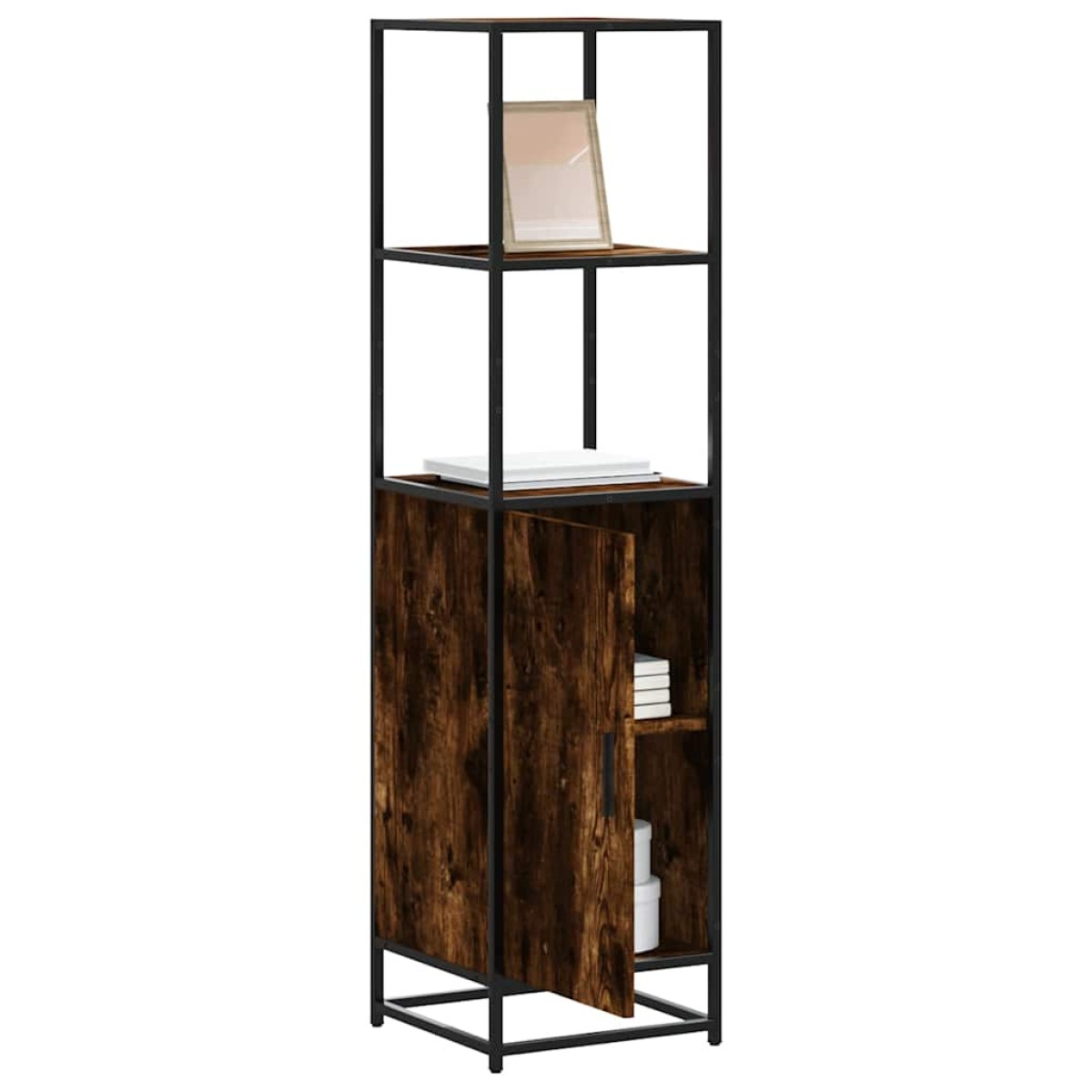vidaXL Highboard Καπνιστή δρυς Κατασκευασμένο ξύλο και μέταλλο