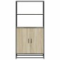 vidaXL Highboard Δρυς sonoma 68x35x139 cm Επεξεργασμένο ξύλο μέταλλο