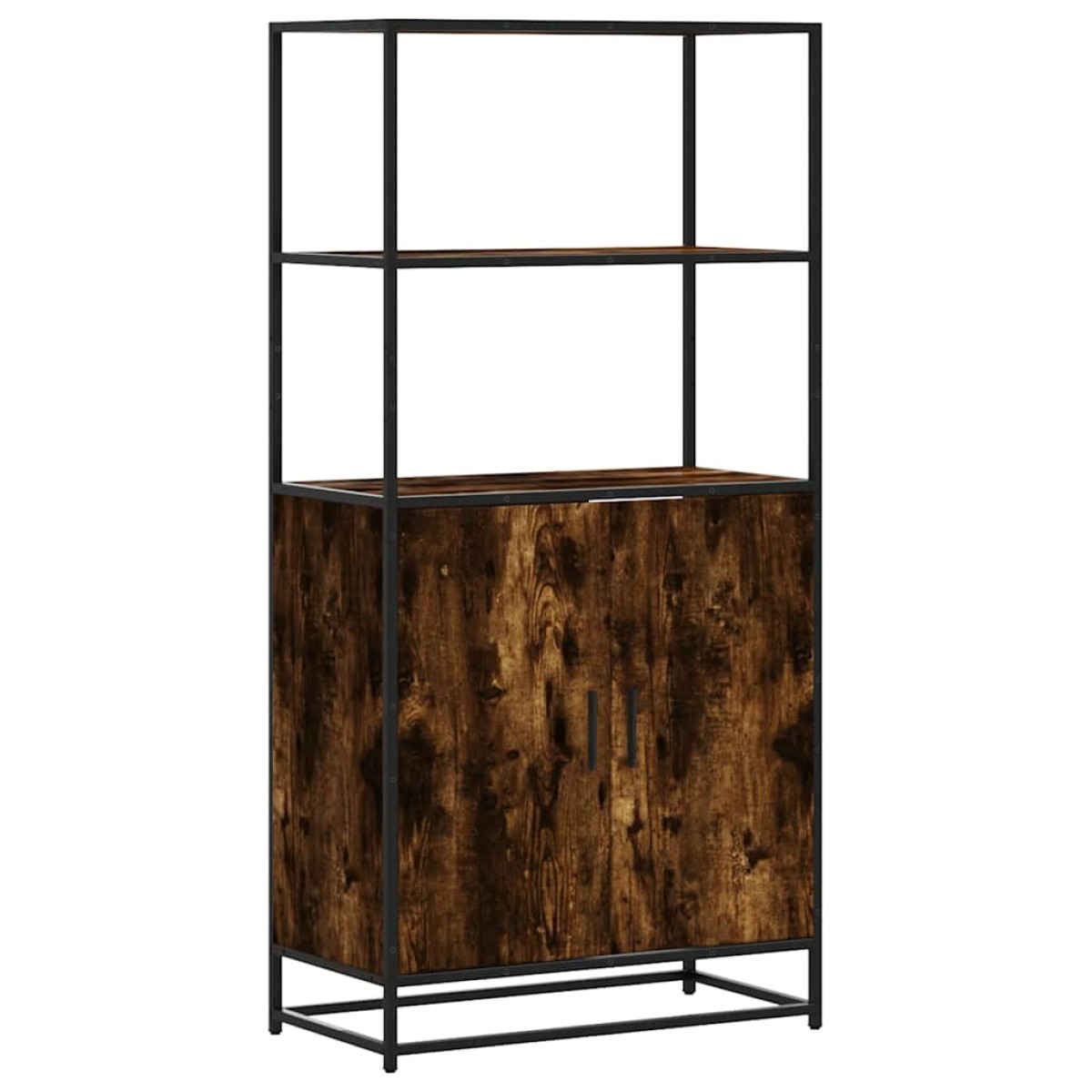 vidaXL Highboard Καπνιστή δρυς 68x35x139 cm Κατασκευασμένο ξύλο