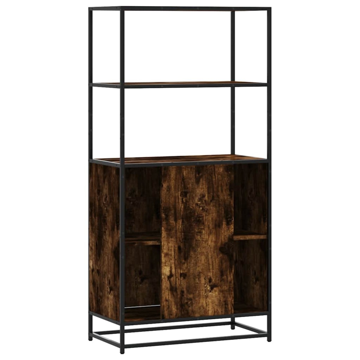 vidaXL Highboard Καπνιστή δρυς 68x35x139 cm Κατασκευασμένο ξύλο