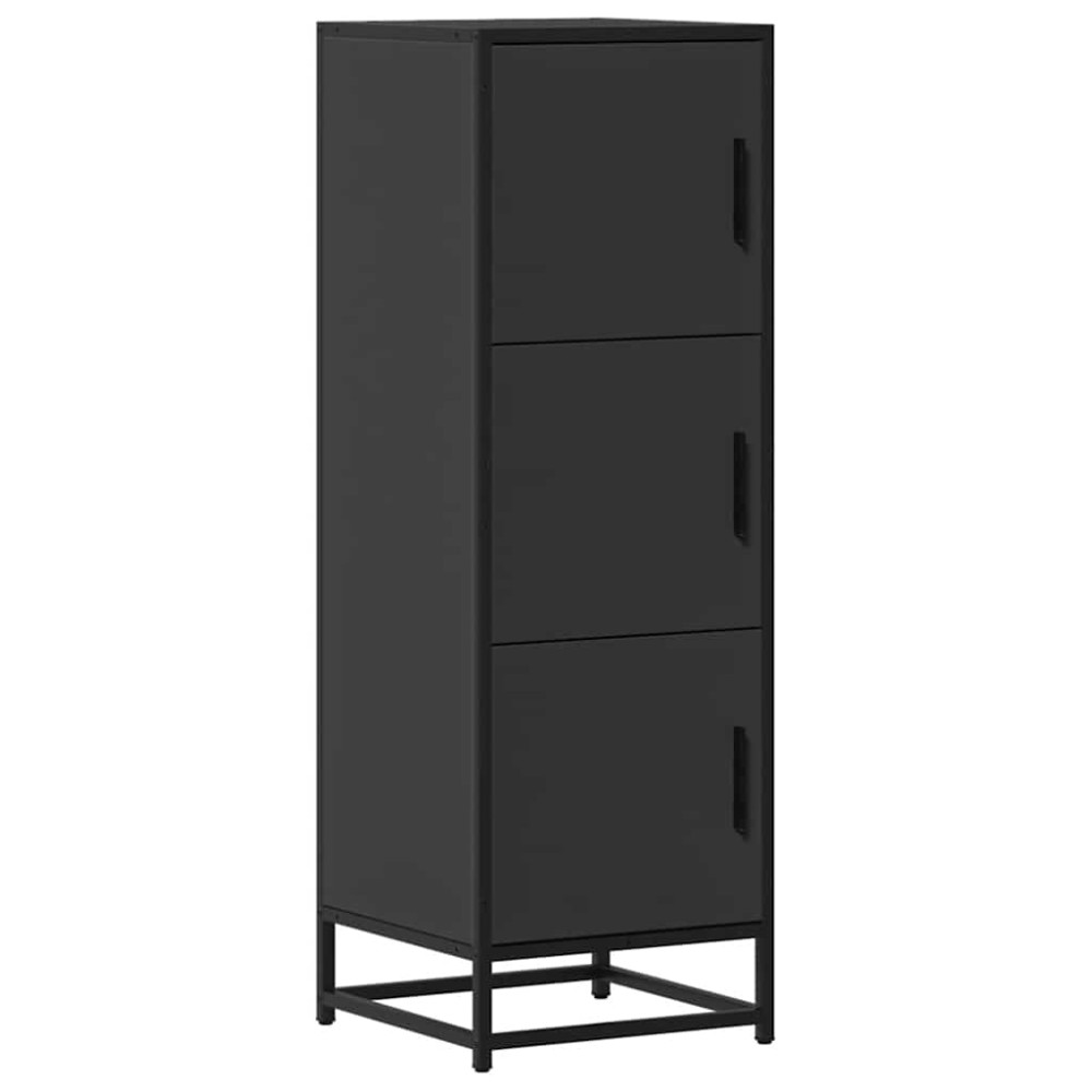 vidaXL Ντουλάπι Μαύρο από 35,5x35x106,5 cm Επεξεργασμένο Ξύλο μέταλλο