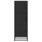 vidaXL Ντουλάπι Μαύρο από 35,5x35x106,5 cm Επεξεργασμένο Ξύλο μέταλλο