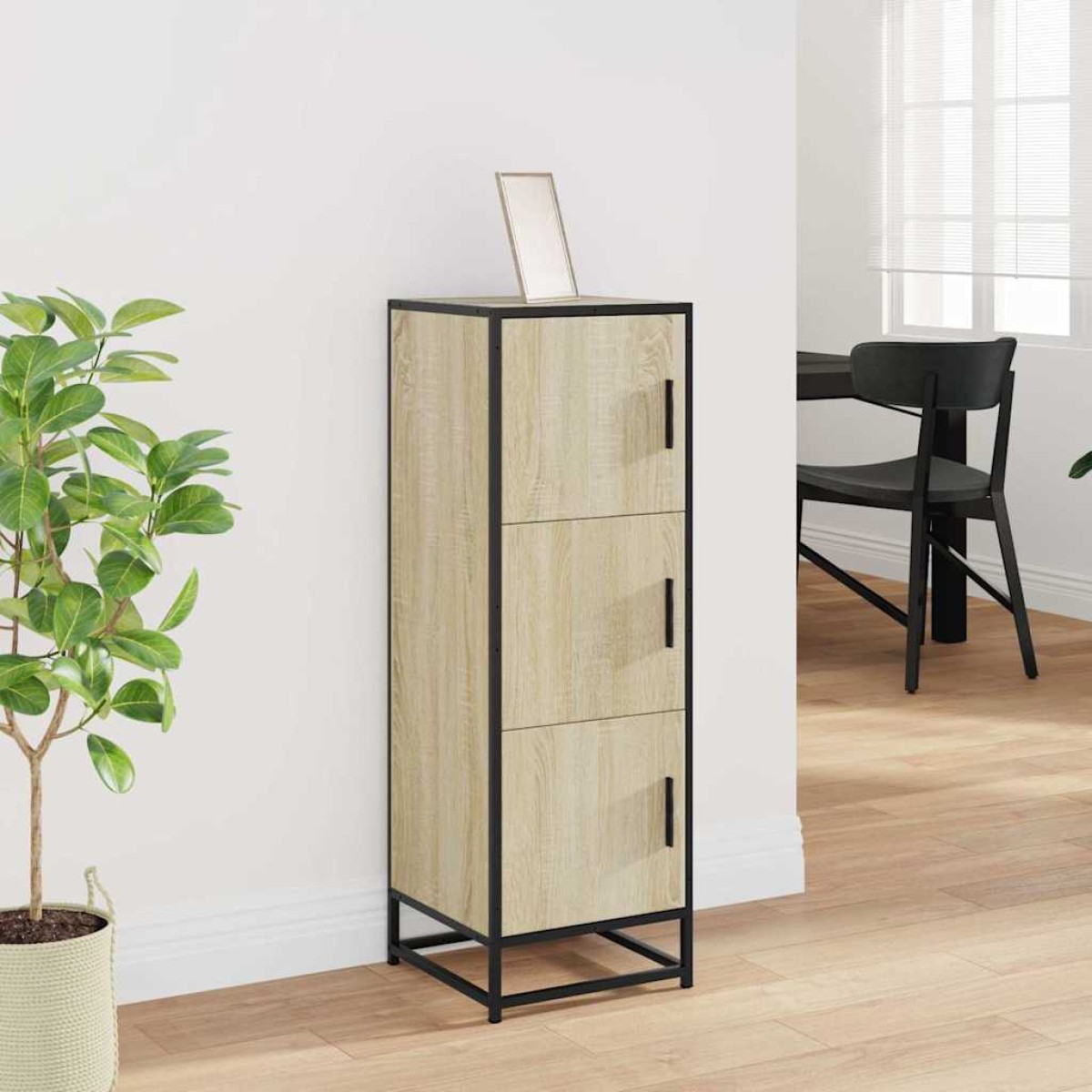 vidaXL Highboard Δρυς sonoma 35,5x35x106,5 cm Κατασκευασμένο ξύλο