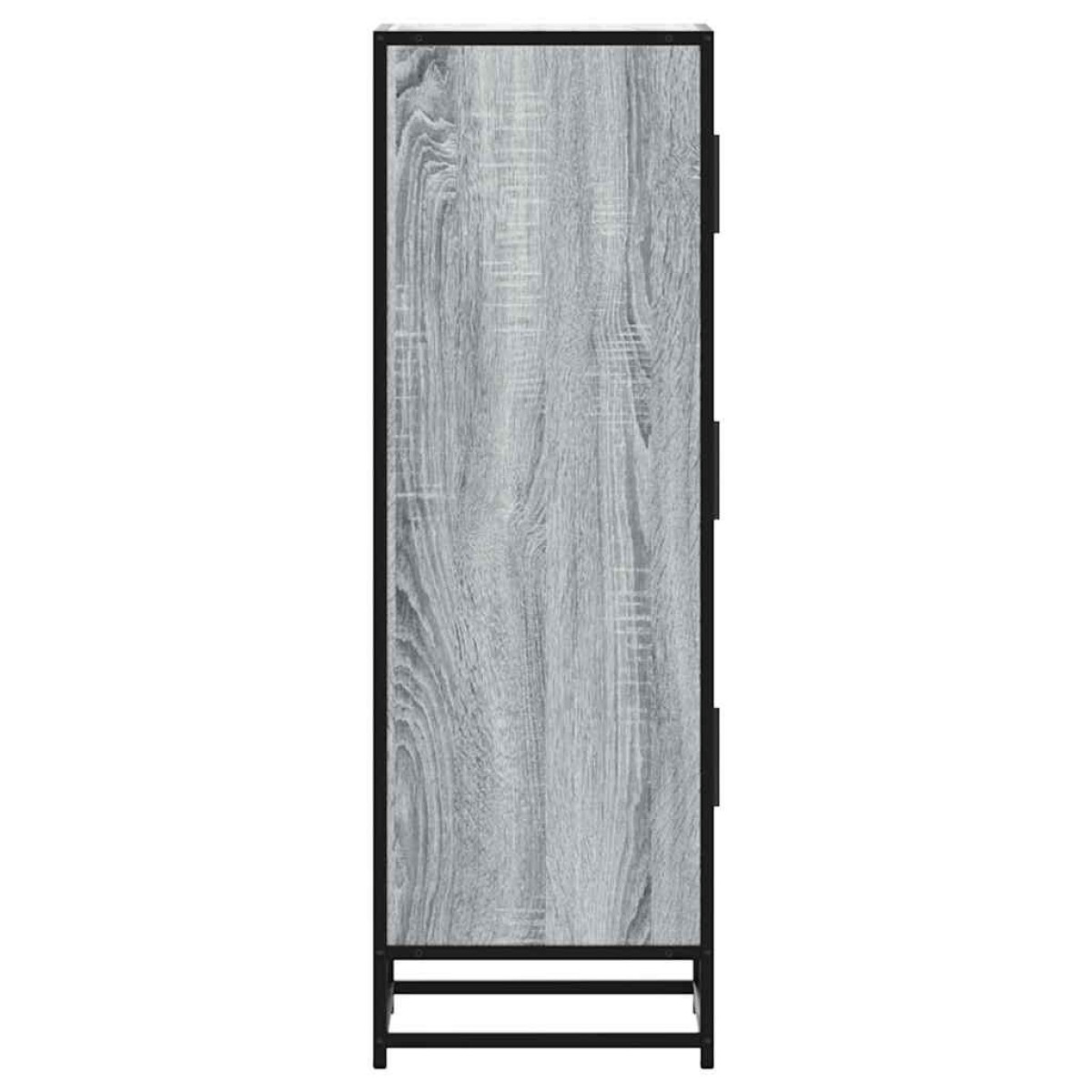 vidaXL Highboard Grey Sonoma Κατασκευασμένο ξύλο και μέταλλο