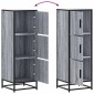 vidaXL Highboard Grey Sonoma Κατασκευασμένο ξύλο και μέταλλο