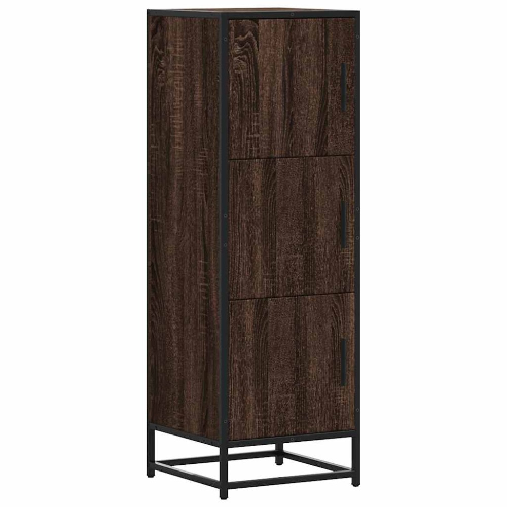 vidaXL Highboard καφέ δρυς Κατασκευασμένο ξύλο και μέταλλο