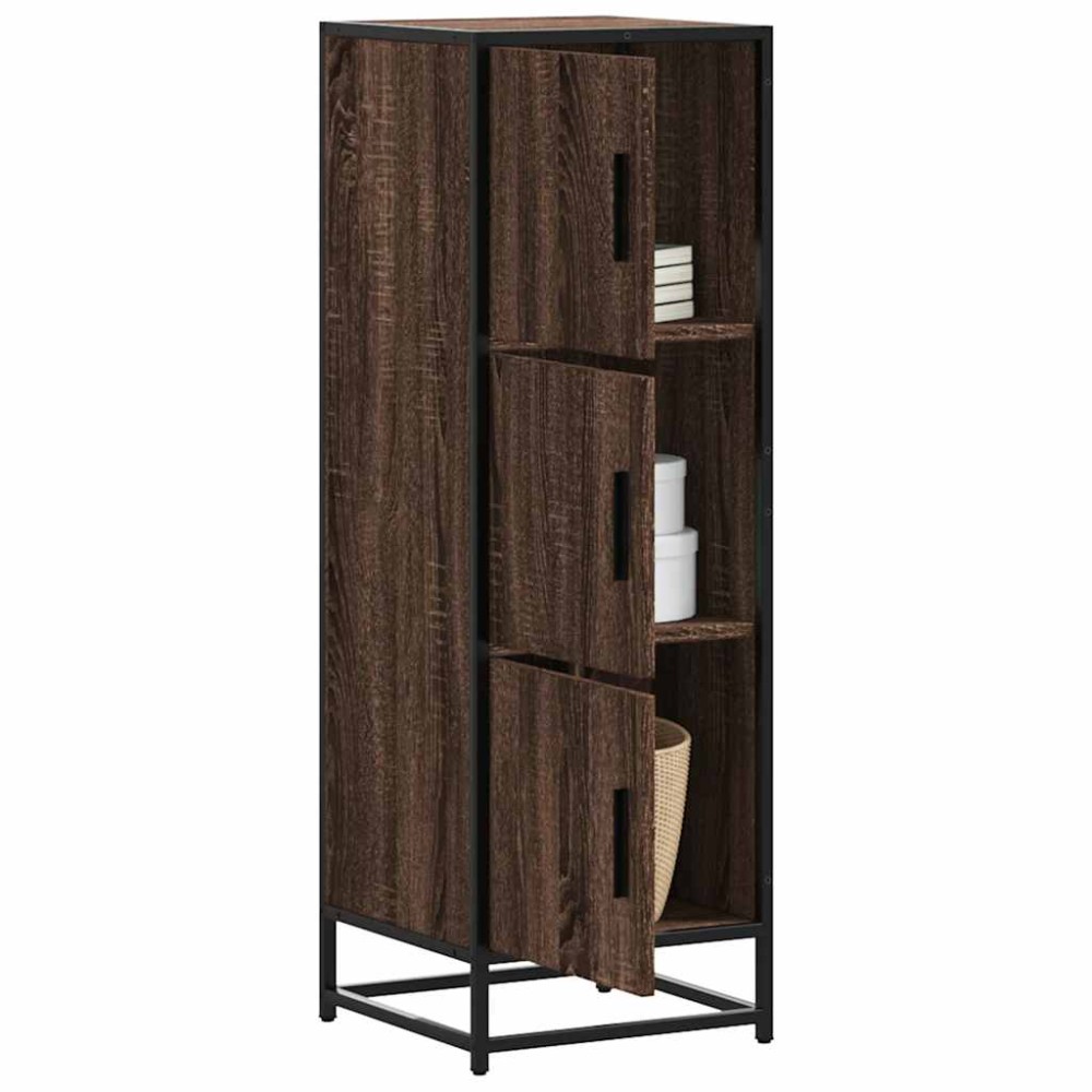 vidaXL Highboard καφέ δρυς Κατασκευασμένο ξύλο και μέταλλο