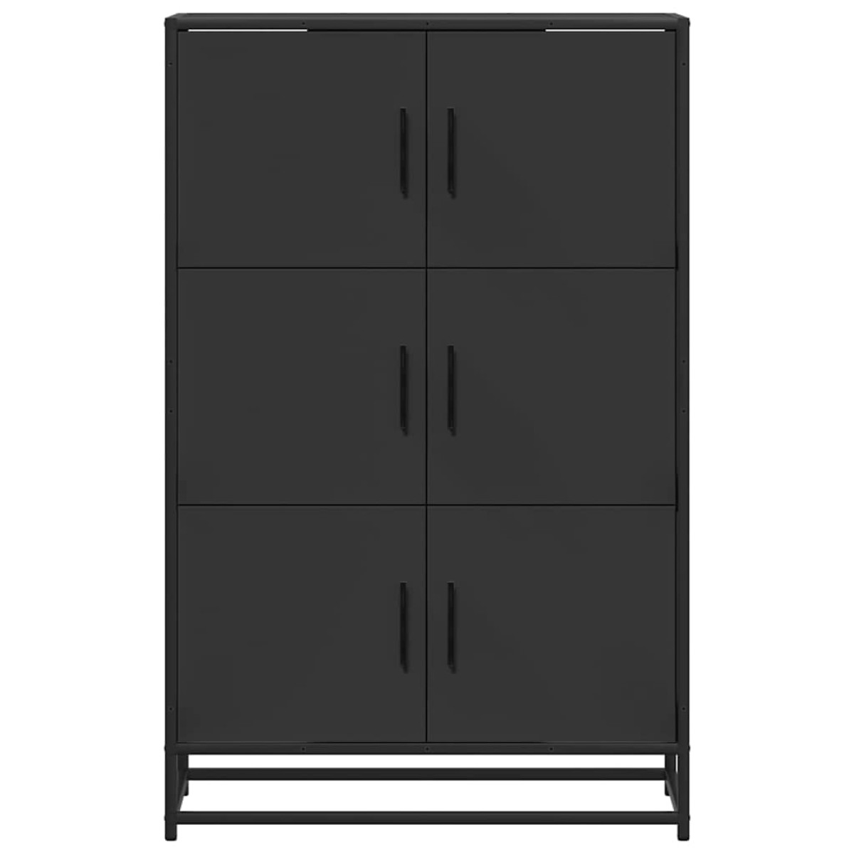 vidaXL Ντουλάπι Μαύρο από 68x35x106,5 cm Επεξεργασμένο Ξύλο μέταλλο