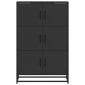 vidaXL Ντουλάπι Μαύρο από 68x35x106,5 cm Επεξεργασμένο Ξύλο μέταλλο