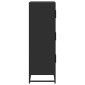 vidaXL Ντουλάπι Μαύρο από 68x35x106,5 cm Επεξεργασμένο Ξύλο μέταλλο