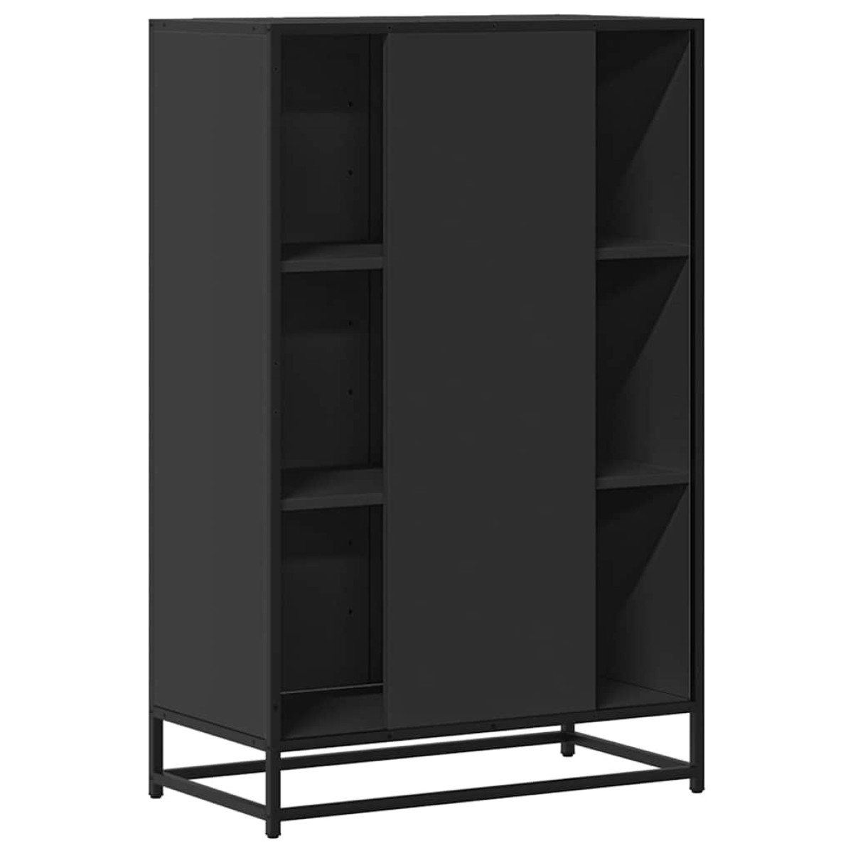vidaXL Ντουλάπι Μαύρο από 68x35x106,5 cm Επεξεργασμένο Ξύλο μέταλλο