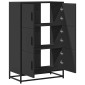 vidaXL Ντουλάπι Μαύρο από 68x35x106,5 cm Επεξεργασμένο Ξύλο μέταλλο