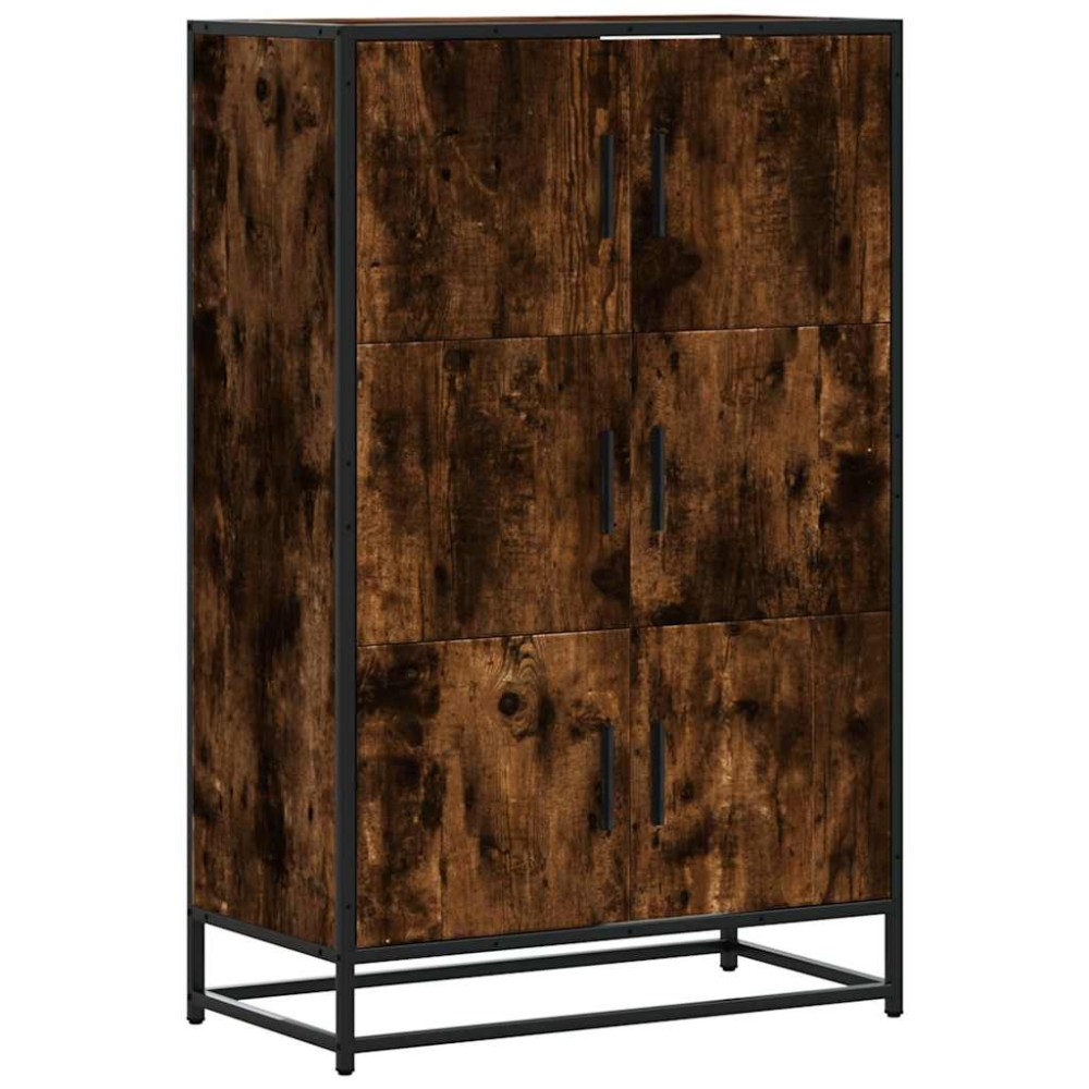 vidaXL Highboard Καπνιστή δρυς 68x35x106,5 cm Κατασκευασμένο ξύλο