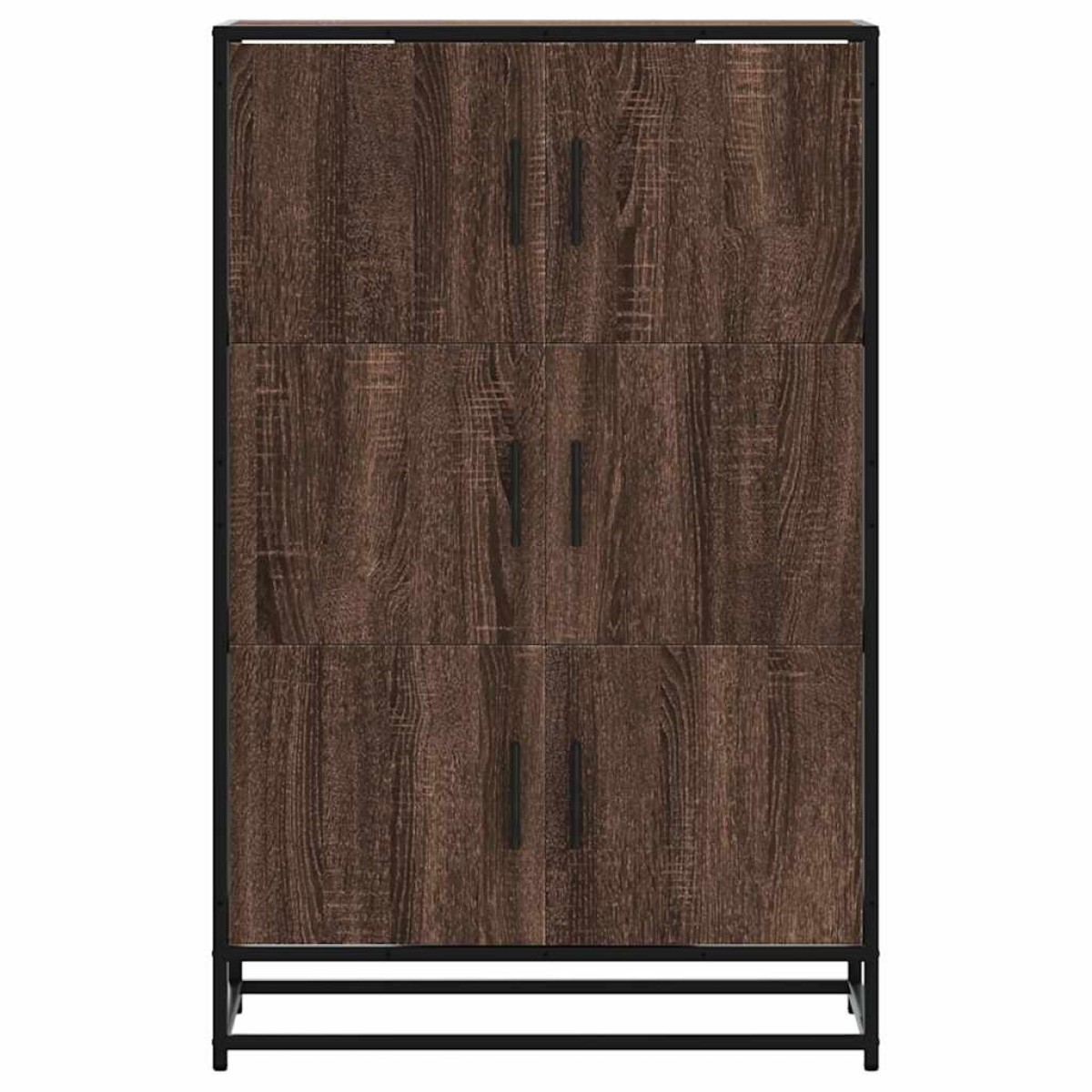 vidaXL Highboard καφέ δρυς Κατασκευασμένο ξύλο και μέταλλο