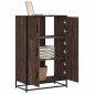 vidaXL Highboard καφέ δρυς Κατασκευασμένο ξύλο και μέταλλο