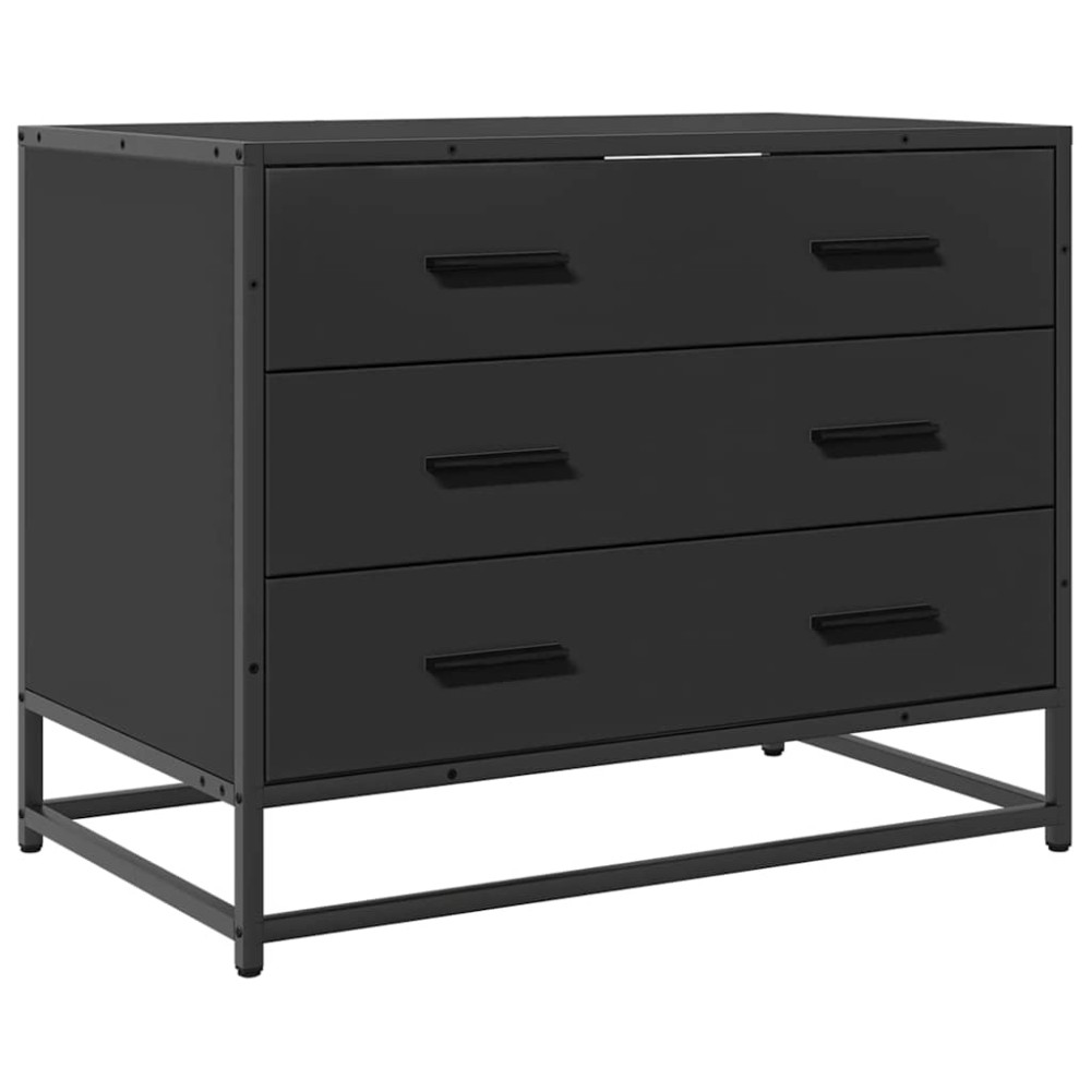 ντουλάπι συρταριών vidaXL Μαύρο 70x41x56 cm Κατασκευασμένο ξύλο