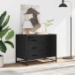 ντουλάπι συρταριών vidaXL Μαύρο 70x41x56 cm Κατασκευασμένο ξύλο
