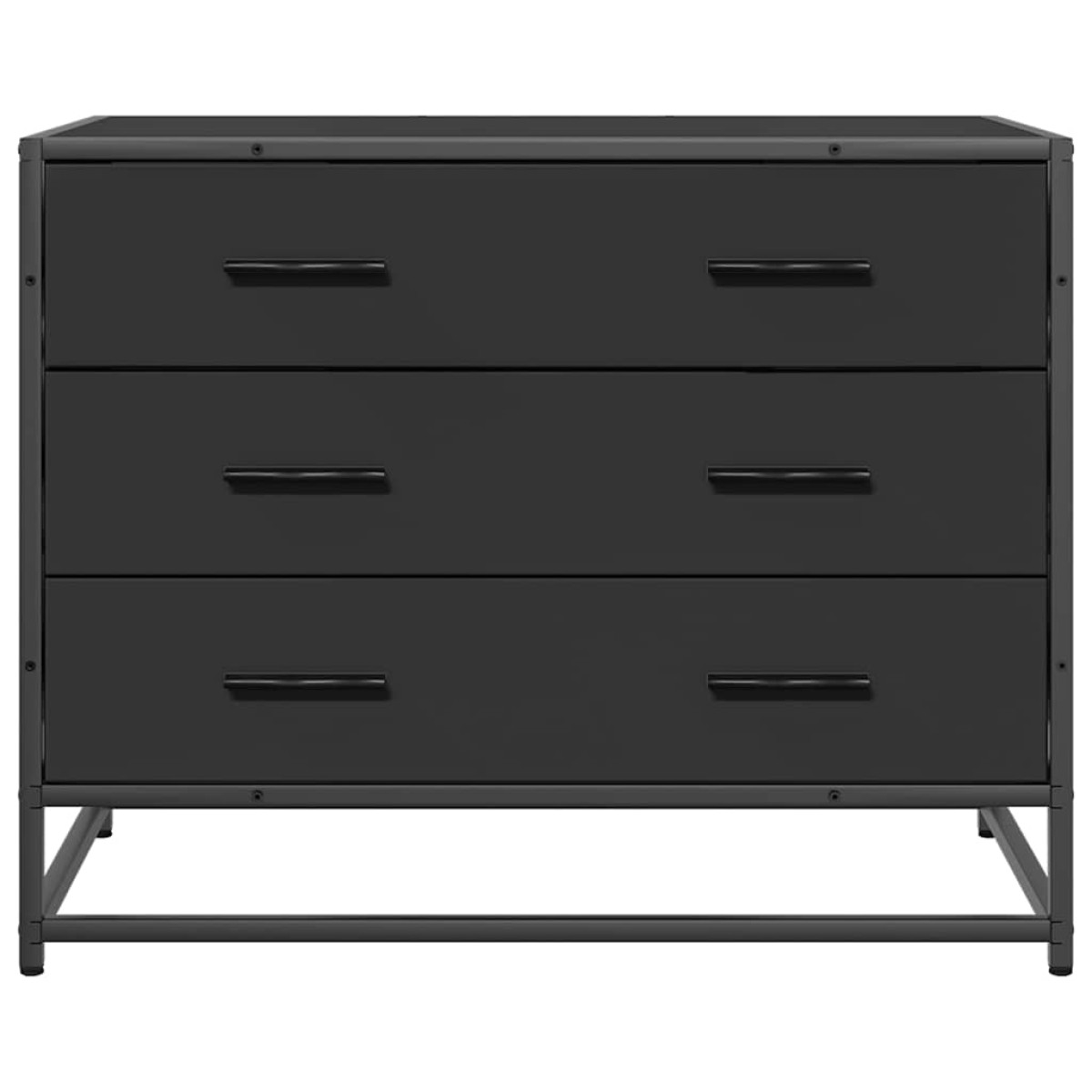 ντουλάπι συρταριών vidaXL Μαύρο 70x41x56 cm Κατασκευασμένο ξύλο