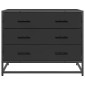ντουλάπι συρταριών vidaXL Μαύρο 70x41x56 cm Κατασκευασμένο ξύλο