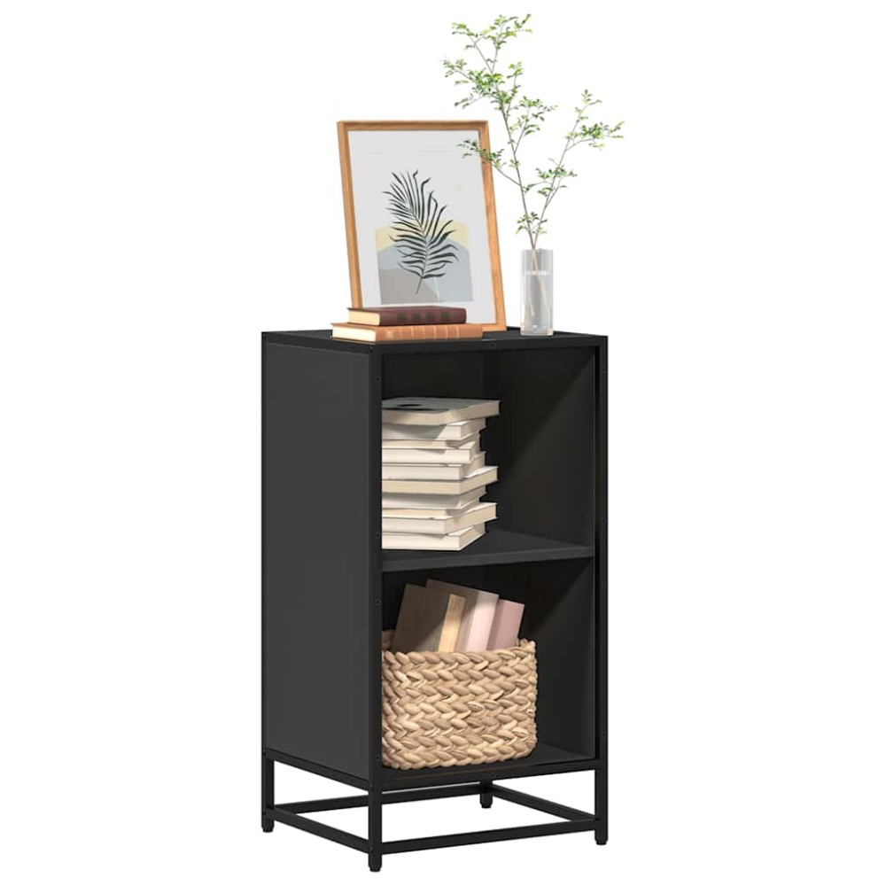 ντουλάπι βιβλίων vidaXL Μαύρο 40x35x76 cm Κατασκευασμένο ξύλο