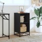 ντουλάπι βιβλίων vidaXL Μαύρο 40x35x76 cm Κατασκευασμένο ξύλο