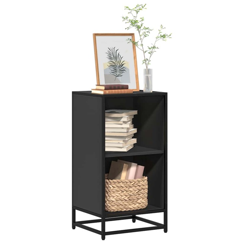 ντουλάπι βιβλίων vidaXL Μαύρο 40x35x76 cm Κατασκευασμένο ξύλο