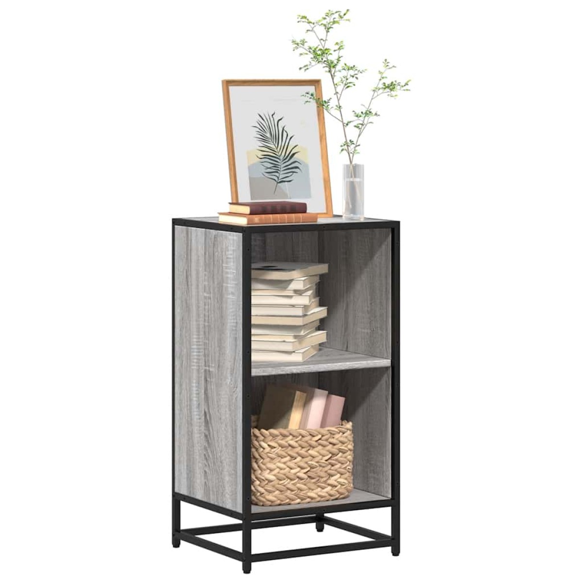 ντουλάπι βιβλίων vidaXL Γκρι Sonoma 40x35x76 cm Κατασκευασμένο ξύλο