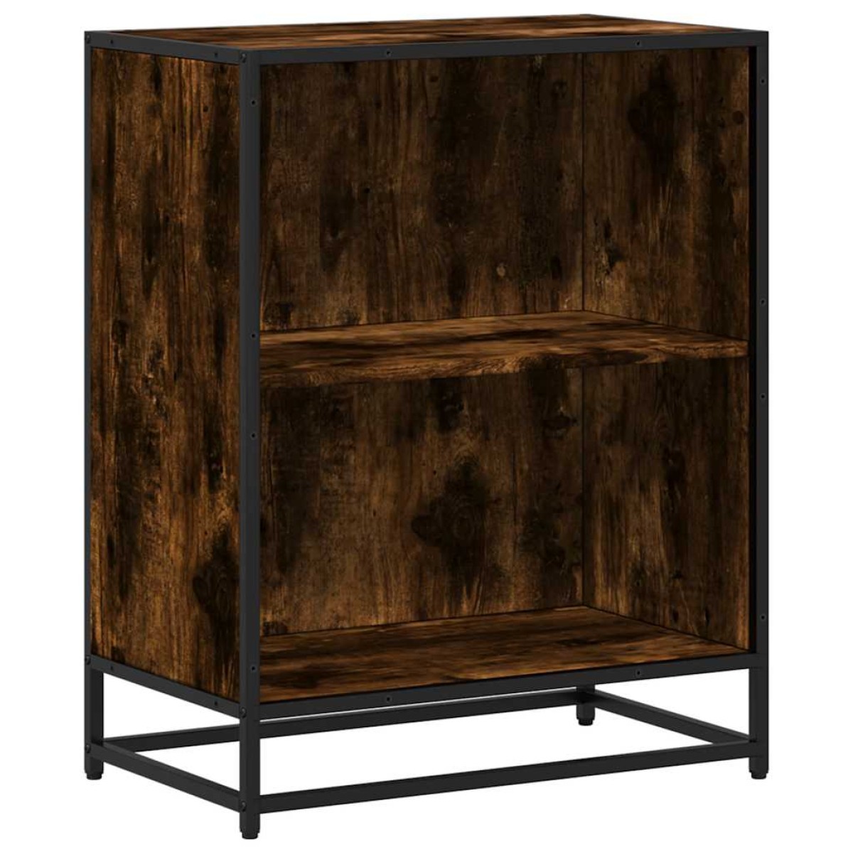vidaXL Ντουλάπι βιβλίων καπνιστή δρυς 60x35x76 cm Κατασκευασμένο ξύλο