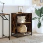 vidaXL Ντουλάπι βιβλίων καπνιστή δρυς 60x35x76 cm Κατασκευασμένο ξύλο