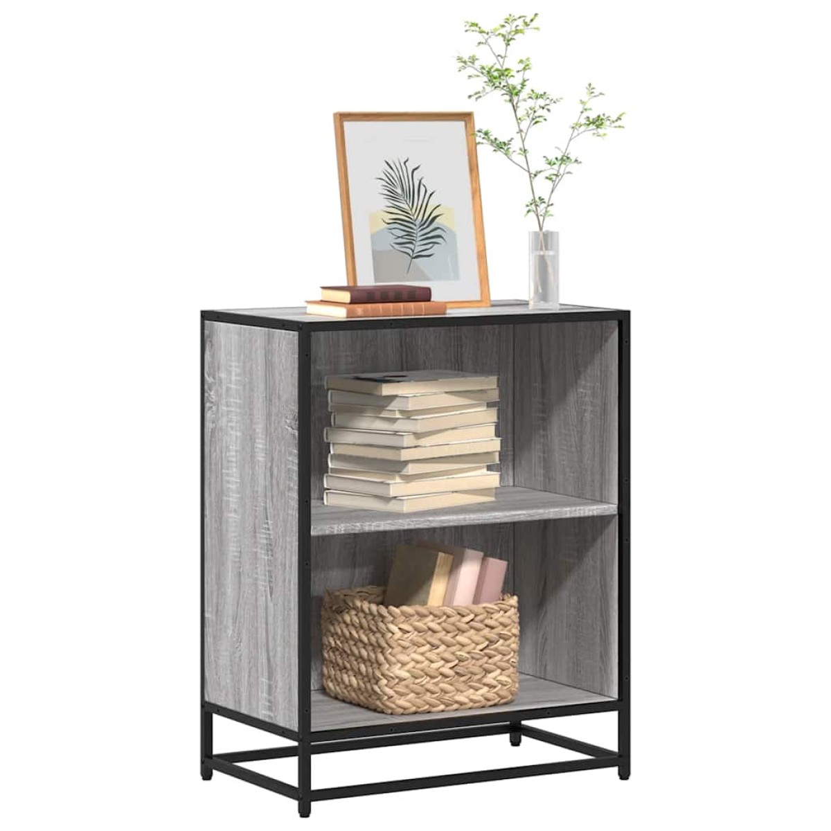 ντουλάπι βιβλίων vidaXL Γκρι Sonoma 60x35x76 cm Κατασκευασμένο ξύλο