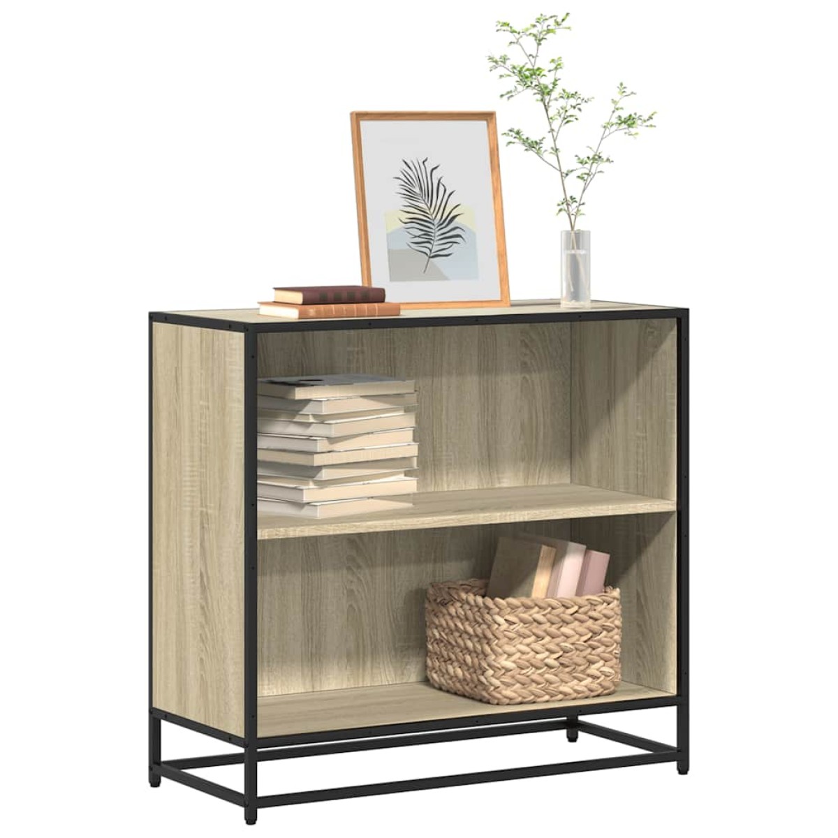 vidaXL Βιβλιοθήκη Χρώμα Sonoma Δρυς 80,5x35x76 εκ. Επεξεργασμένο Ξύλο