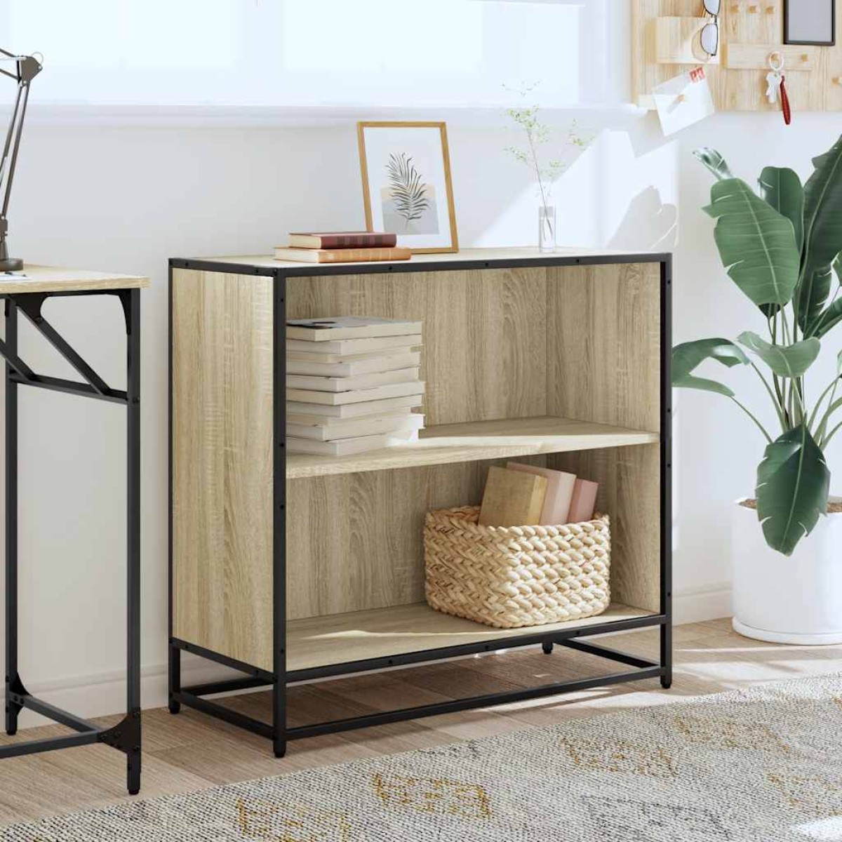 vidaXL Βιβλιοθήκη Χρώμα Sonoma Δρυς 80,5x35x76 εκ. Επεξεργασμένο Ξύλο