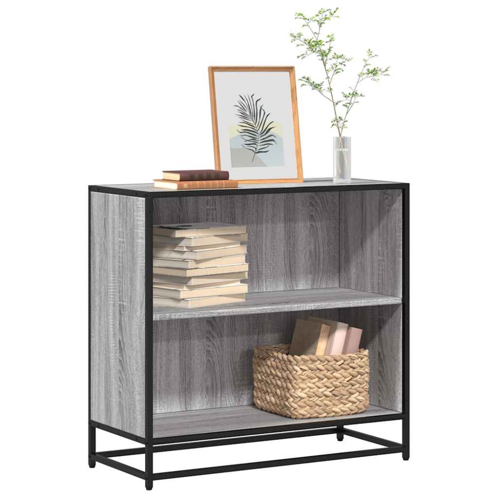vidaXL Βιβλιοθήκη Γκρι Sonoma 80,5x35x76 εκ. από Επεξεργασμένο Ξύλο